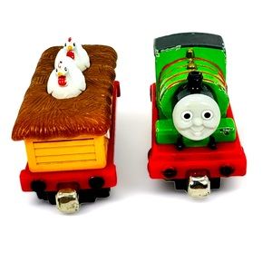 Thomas And Friends Take N Play Chicken Car And Percy Toys Lot Of 2